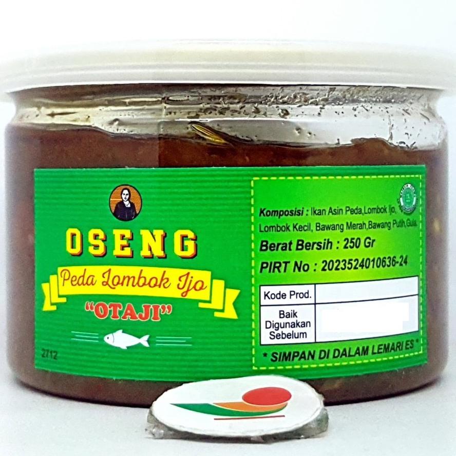 

OTAJI OSENG PEDA LOMBOK IJO 250gr | HALAL MUI LAUK SIAP MAKAN ASLI Best Seller