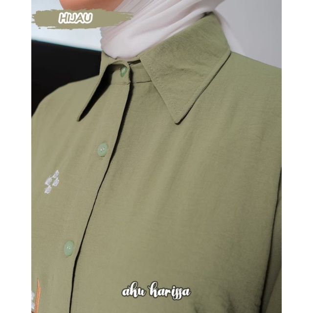 setelan celana tunik ayula aku karissa one set setcel Be happy oneset terbaru modis lucu murah muslim wanita kerja hangout ootd fashion