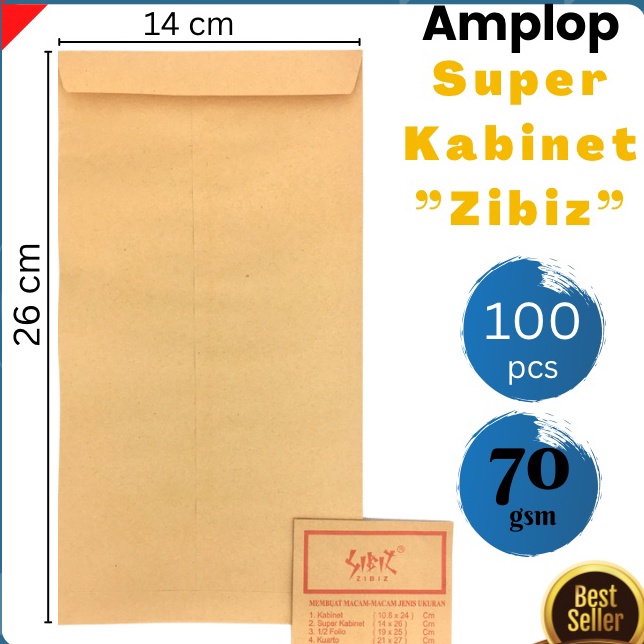 

[KODE PRODUK KTB784938] Amplop Coklat SUPER KABINET ( 14x26Cm )
