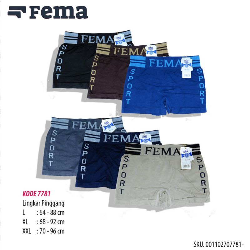 Celana Dalam Pria Jumbo FEMA – Boxer Rajut Halus Super Nyaman