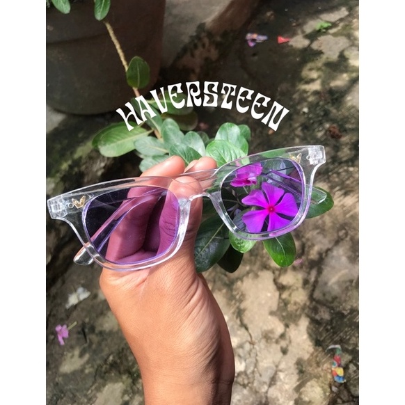 Seller.. KACAMATA GM VINCENT CLEAR PURPLE LOGO V LIZ