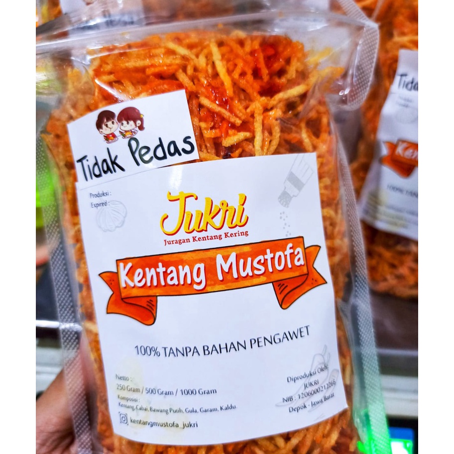 

➵➭✬ KENTANG MUSTOFA JUKRI Ukuran 250 Gram BEST SELLER!! Kualitas Premium / Kentang Mustofa HALAL / Tanpa Bahan Pengawet / Kering Kentang / Kentang Balado Kirim Langsung