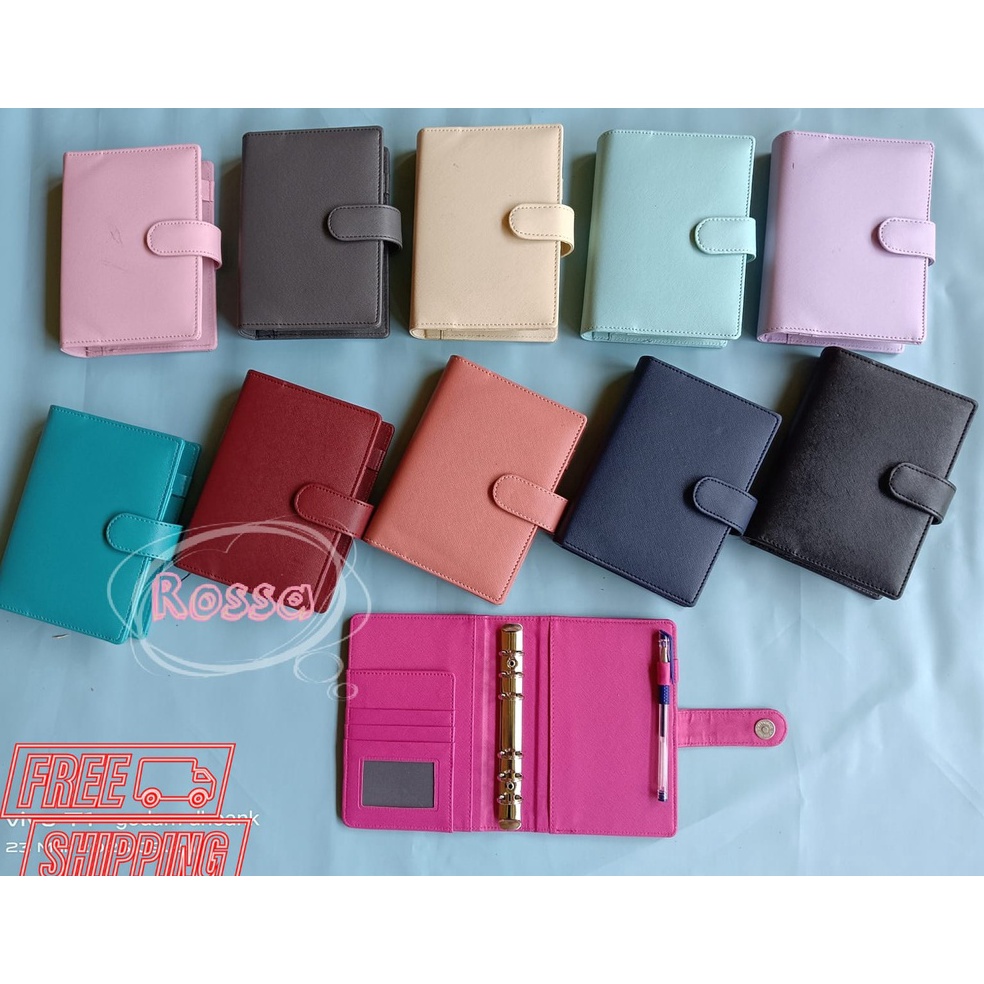 

Terbaru.. Binder Polos A6 6 Ring Eksklusif (12warna) Agenda A6 Polos Binder Dompet Keuangan 0J8