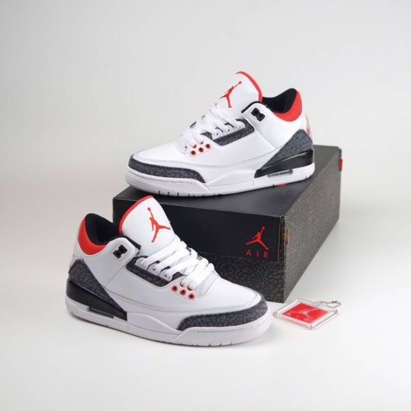 (KS) Air Jordan Retro 3 Denim Fire Red