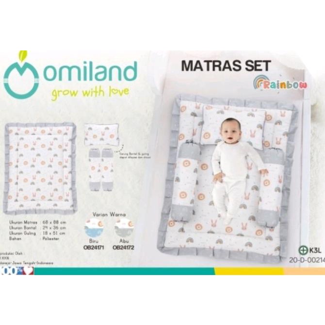 Omiland Baby Mattress Matras Bayi Set Bantal Guling Rainbow Ob24171
