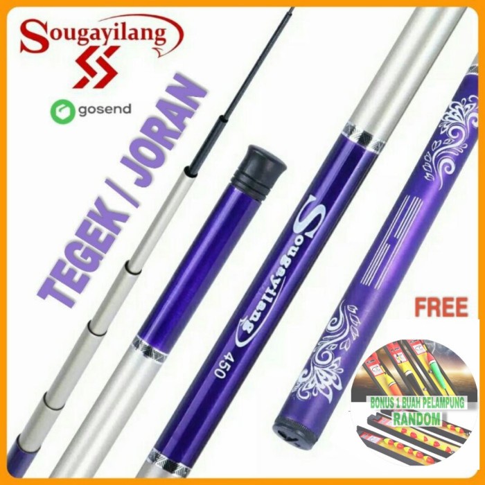 Joran Tegek Sougayilang Fishing Rod Blue Fishing Float Import