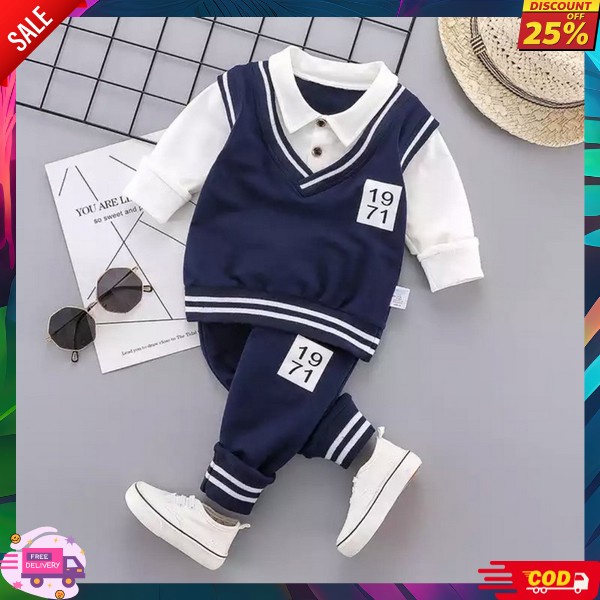 Outfit Anak Laki Laki Setelan Baju Stelan Hoodie Korean Style Kaos Batik Celan Dan Pendek Otfit Swea