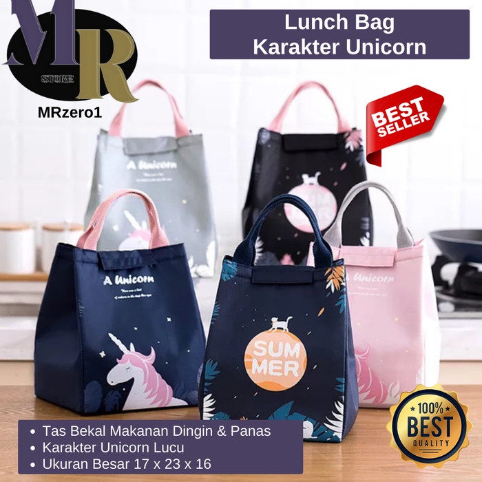 

Tas Bekal / Lunch Bag / Tas Makanan Anak Sekolah Karakter Unicorn Lucu
