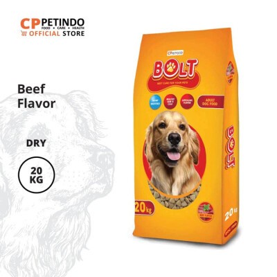 

Makanan Anjing Bolt Dog Food Beef Segitiga 20 Kg Khusus Grab Gosend