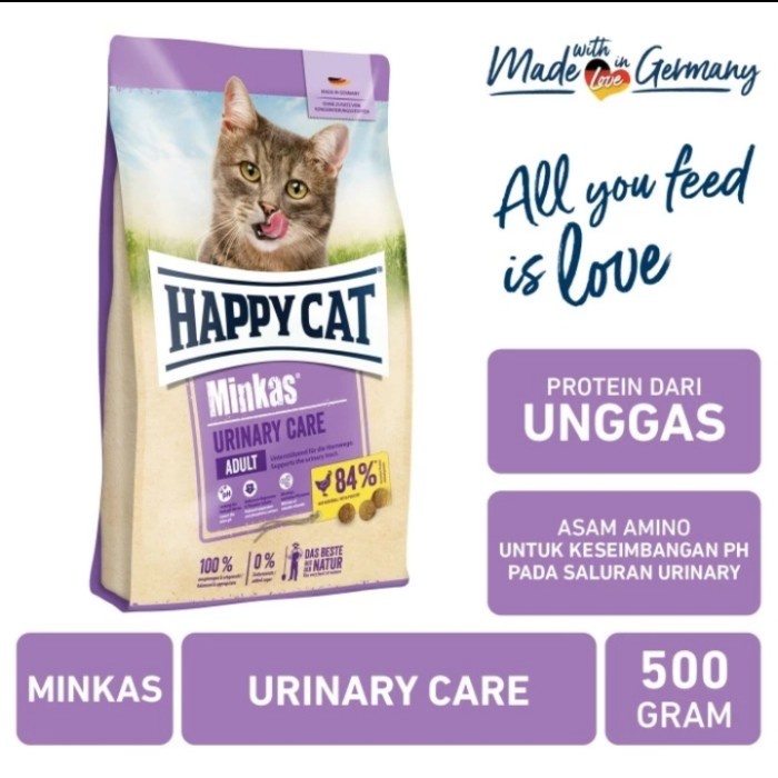 

Makanan Kucing Dewasa - Happy Cat Minkas Urinary 500Gr Repack