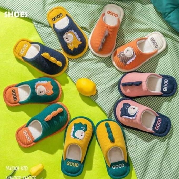 Sandal Anak Rumah Indoor / Sandal Couple Import Anak Unisex Lucu Empuk