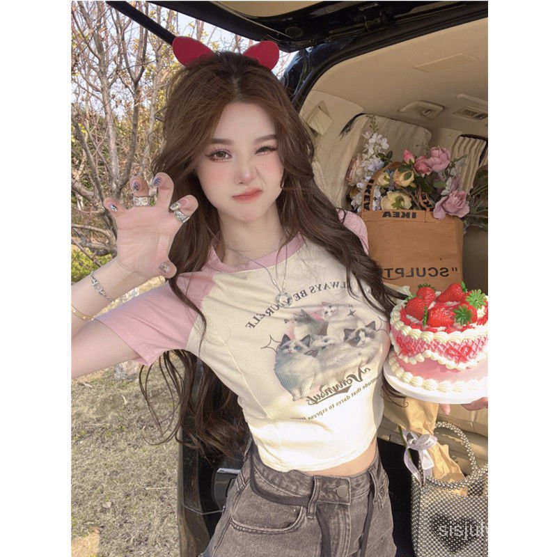 [✅BISA COD] #Sisjuly# Atasan Y2K wanita / kaos lengan pendek baru untuk wanita / atasan pendek Y2k y