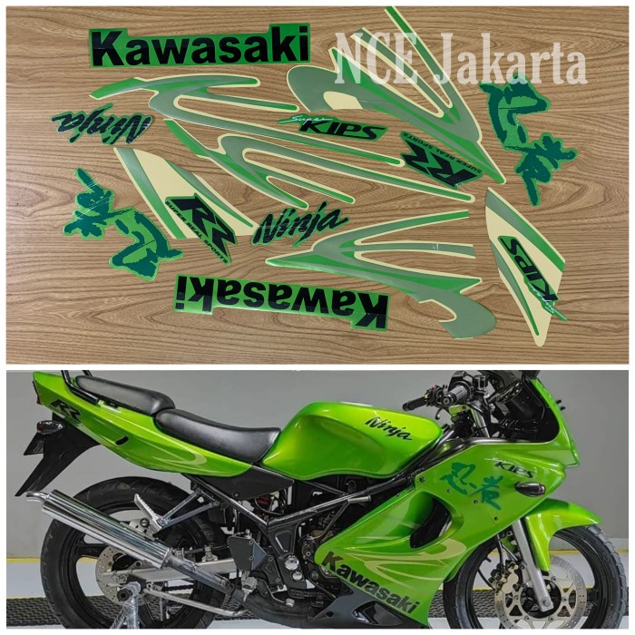 Terlaris Stiker Striping Ninja Rr Old Tahun 2011 Hijau