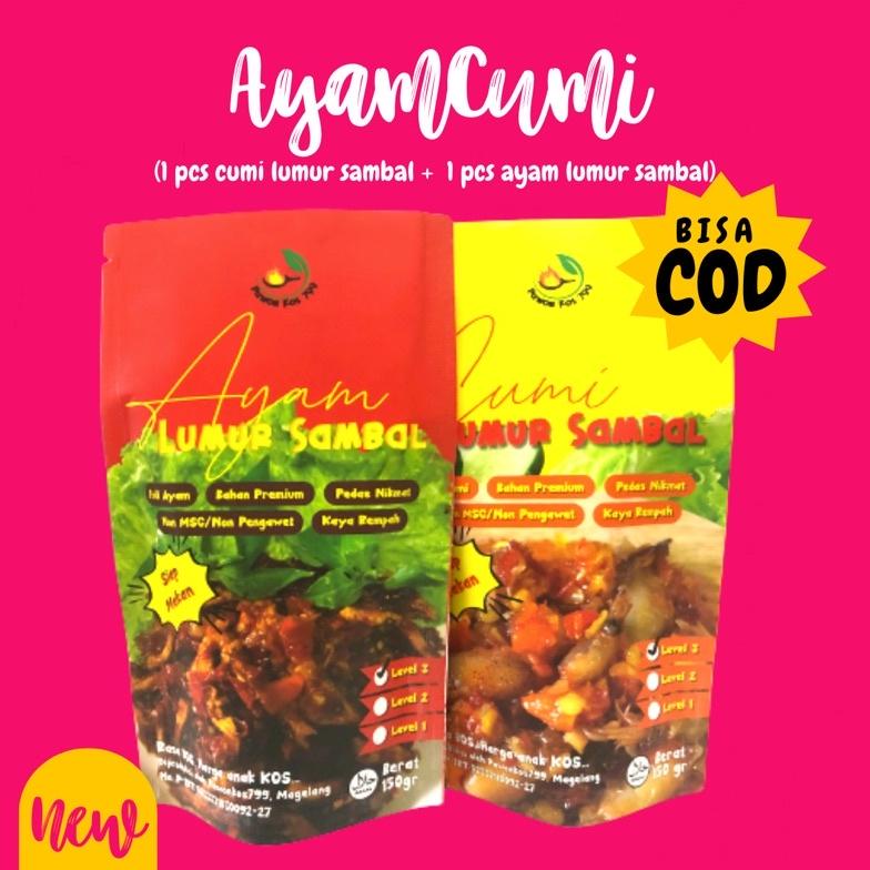 

[AYAMCUMI] Oseng Cumi lumur sambal & Ayam lumur sambal pedas berlevel viral bergaransi tidak pakai msg tidak pakai pengawet Best Seller