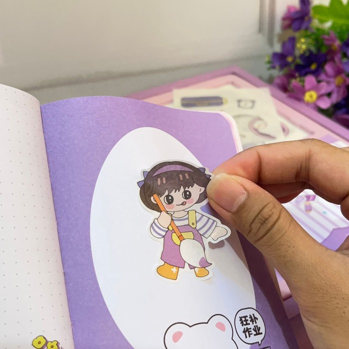 

Jurnal Paket Diary 4In1 Isi Washi Stier Stiy Notebook A5 - S001 St