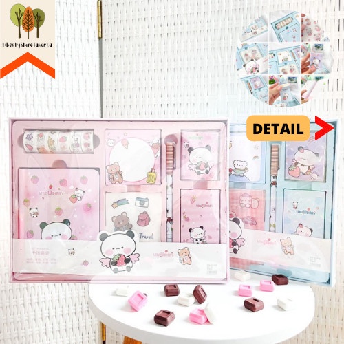 

Paket Jurnal 7 In 1 Kter Panda Pink U Include Free Hard Box