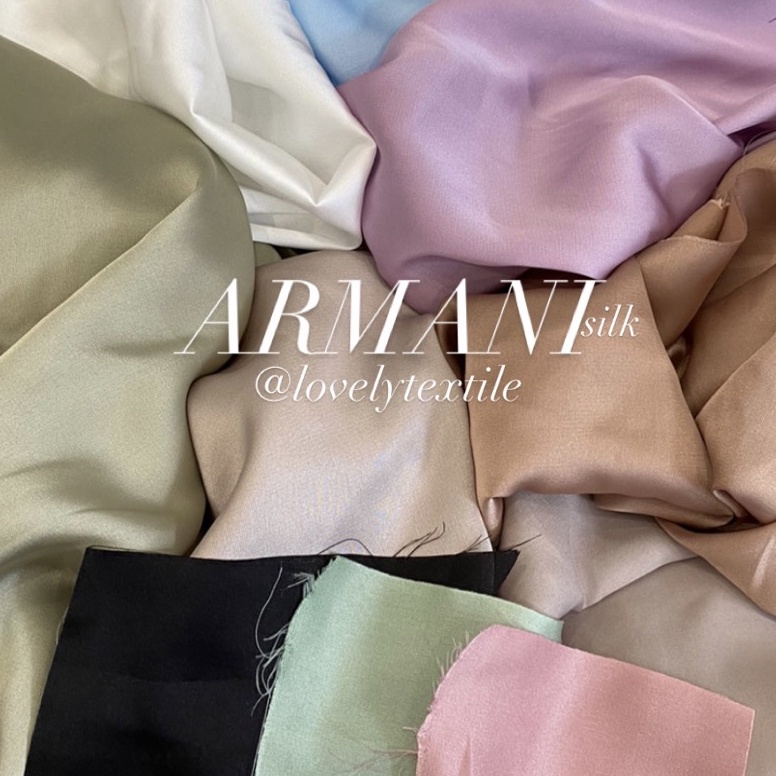 Kain Armani Silk Premium Quality Armani Silk Polos 100% Silk Original [CJR.30Jn23a]