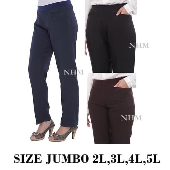 celana kerja wanita/celana kerja jumbo/celana panjang bahan