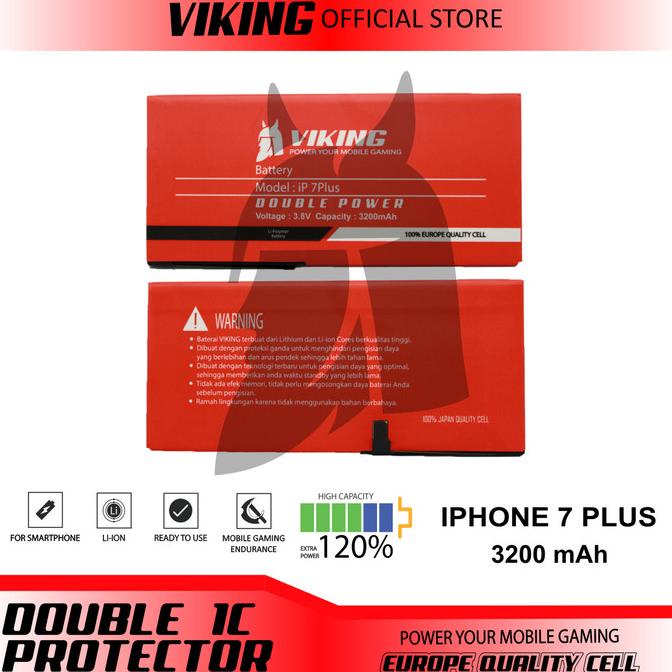 BATERAI VIKING IPHONE 7+ / 7 PLUS DOUBLE POWER