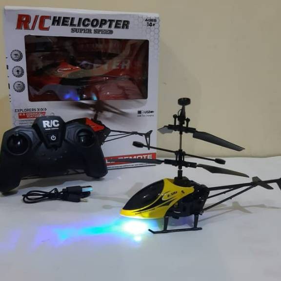 Promo SM - MAINAN HELIKOPTER REMOTE CONTROL CAS USB  - MINI HELICOPTER RC SENSOR TANGAN - MAINAN PES
