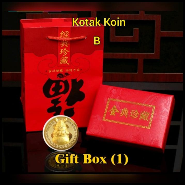 

Hadiah / Souvenir imlek 2023 / Kado Imlek Kelinci Angpao Emas Koin