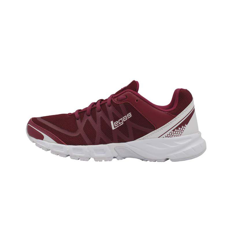 League Legas Sepatu Lari Pria Evo LA M Maroon Original