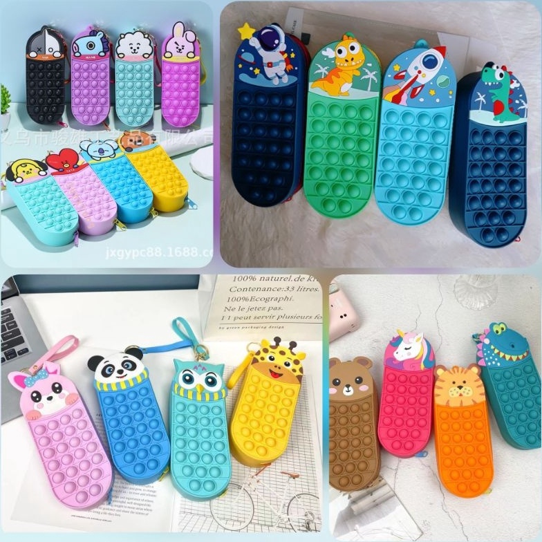 

Terkini.. Tempat Pensil Case Pop It Anak Perempuan Laki Laki Import Kartun Karakter Unicorn Dinosaurus GDW