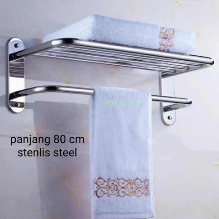 Terlaris Gantungan Handuk Rak Handuk Kamar Mandi Stainless 80 Cm