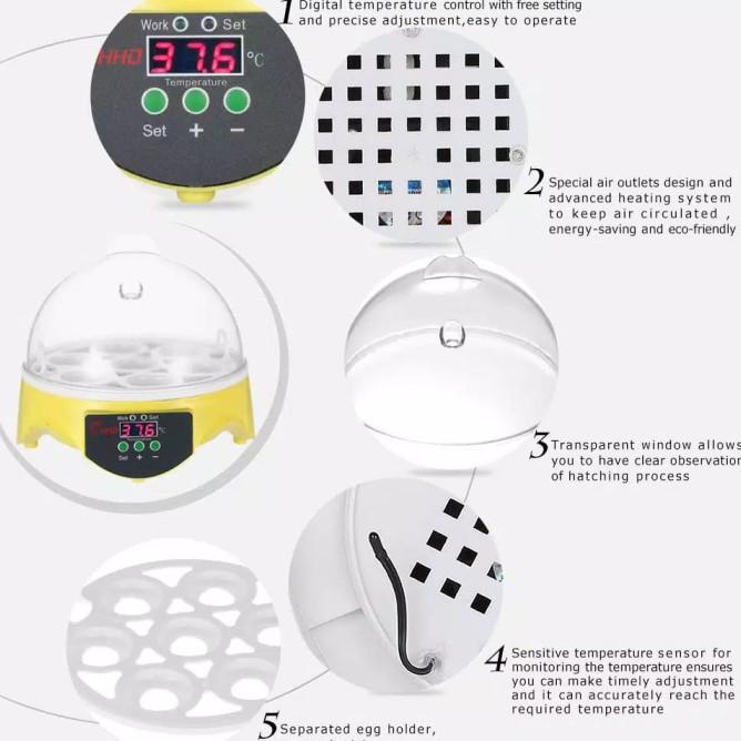 Inkubator Mini Mesin Penetas Telur Burung Ayam Merak Punyuh Unggas