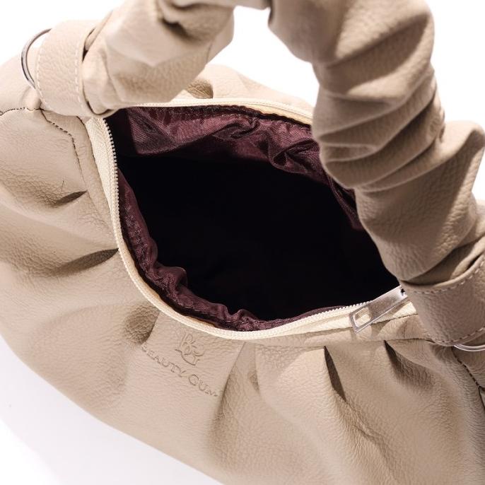 Tas selempang wanita korea serut Eloise Khaki Beauty Gum