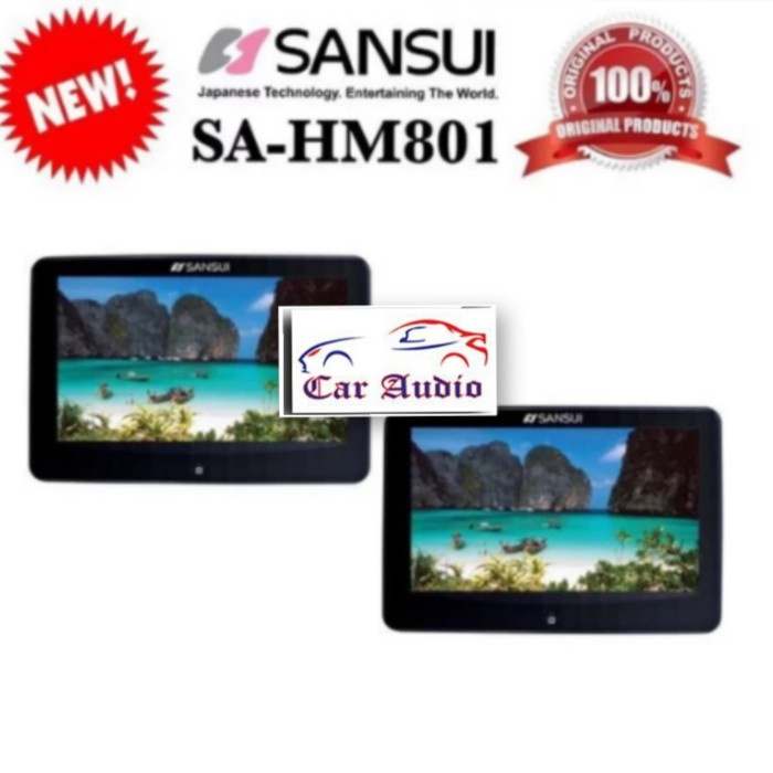 Terlaris Monitor Headrest Clip On Sansui Sa-Hm 801 Headrest Clip On 8" Sansui