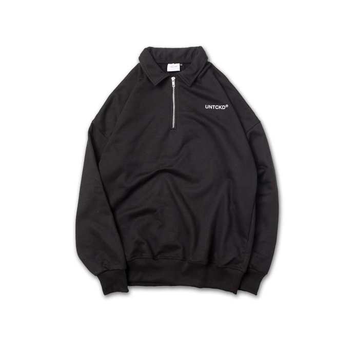 Halfzip Rugby Shirt Black