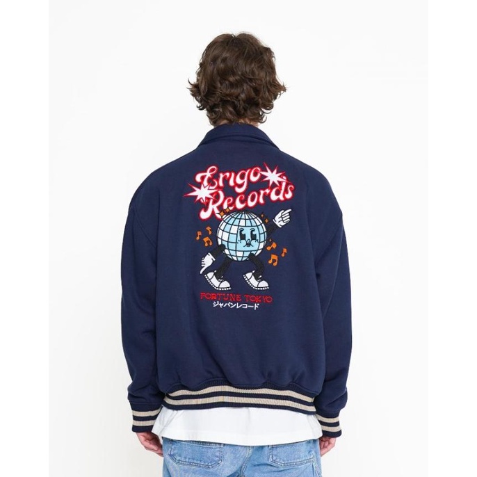 Outerwear Unisex Erigo Varsity Jacket Keita Navy
