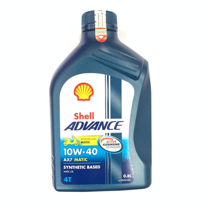 OLI SHELL MATIC ADVANCE AX7 4T SCOOTER 10W40 VARIO 125 BEAT HONDA