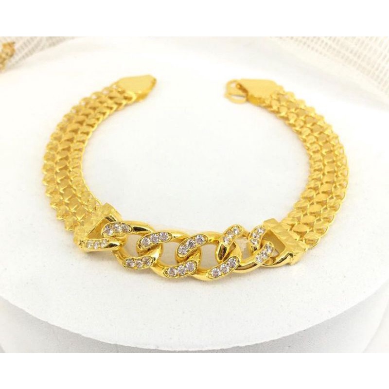 gelang emas sisik naga lipan titanium terbaru