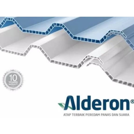 Atap upvc alderon 830 berongga tebal 10mm