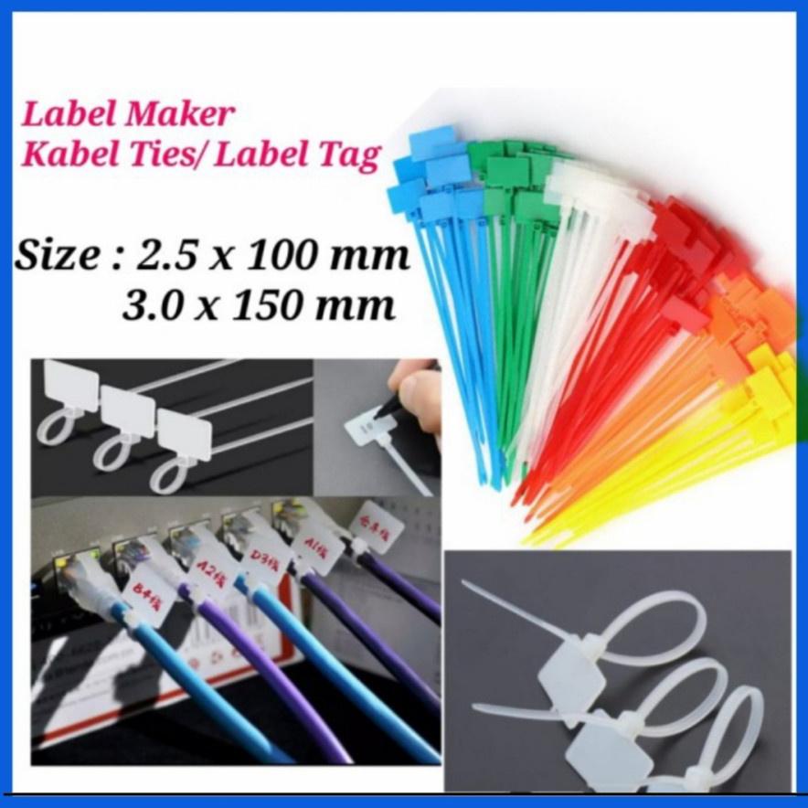 

Trending Kabel Tis Tie Ties Cable Label Maker Marker Name Tag Label Pengikat Polos Dan Warna