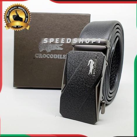 Gesper Pria Crocodile Rel Ikat Pinggang Pria Kulit Import