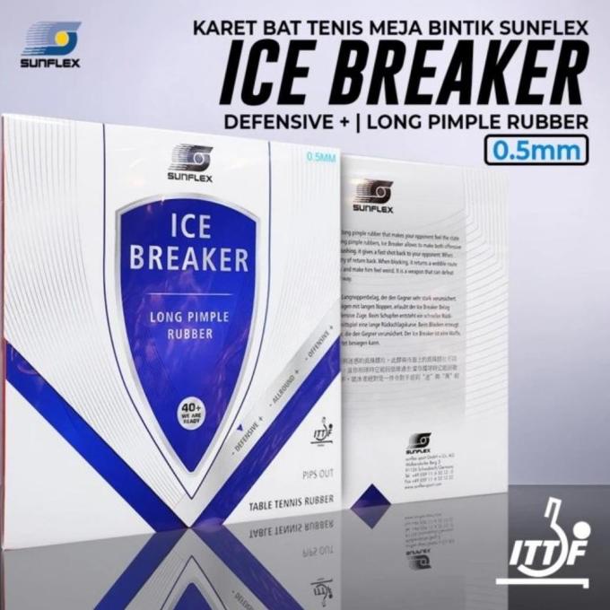 KARET TENIS MEJA BINTIK SUNFLEX ICE BREAKER BLUE ORIGINAL
