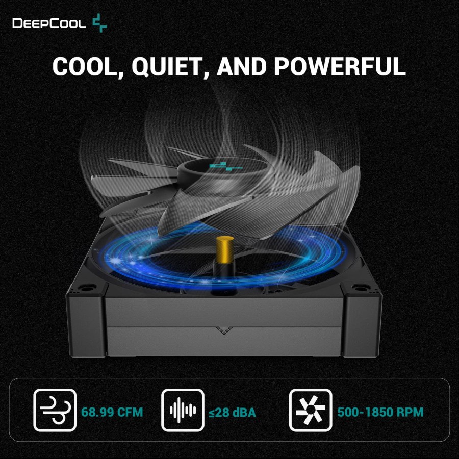 DEEPCOOL AK620 ZERO DARK High Performance Dual Tower CPU Cooler Fan