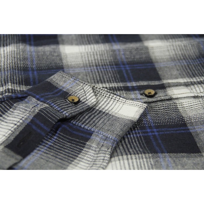 Kemeja Flanel Lengan Panjang Pria Slim Fit Ilefen Tuelef