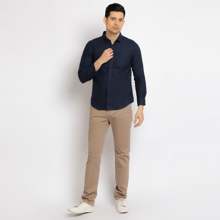 Kemeja Polos Pria Biru Dongker / Kemeja Cowok / Baju Formal