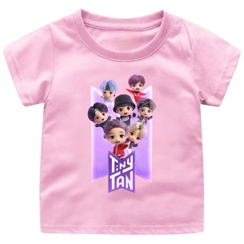 Baju Kaos Anak Cewek-Cowok Bts Tinytan usia 1-12Tahun