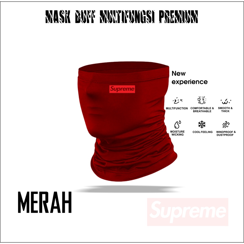 Buff Bandana Masker Pengendara Motor Multifungsi Supreme