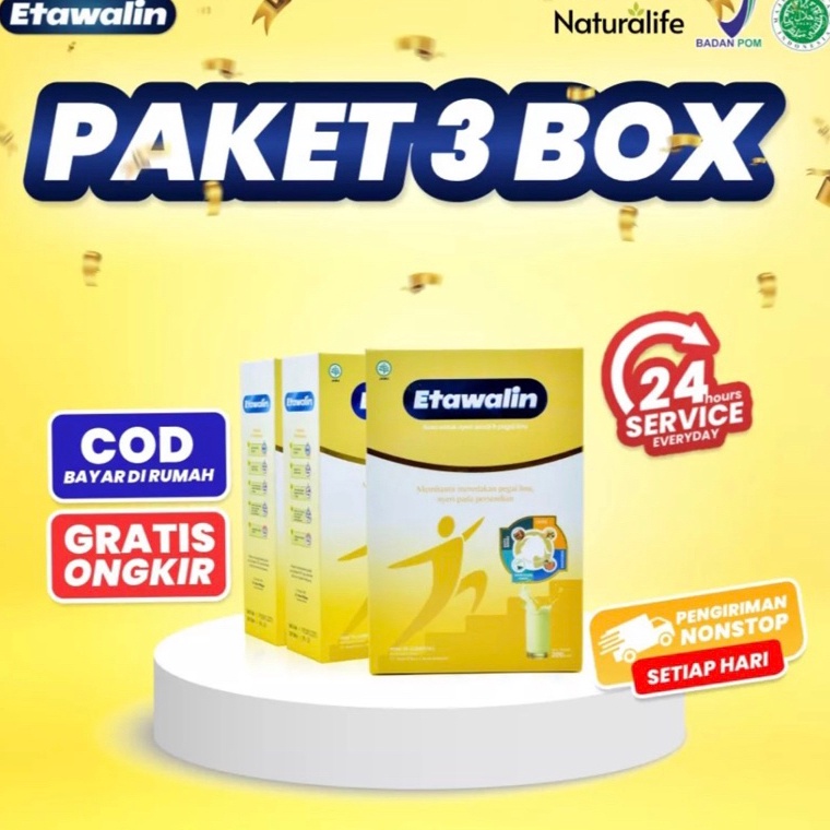 

10.10 MALL Susu Etawalin 3 BOX PAKET – Susu Kambing Etawa Atasi Nyeri sendi Tingkatkan Kepadatan & Kesehatan Tulangi Susu Anti Asam Urat