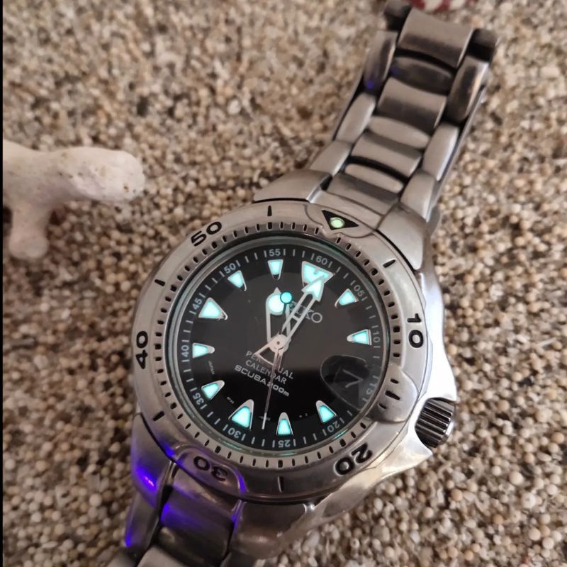 Seiko Rare Vintage Pipin SCUBA perpetual Calender 8f32-0200