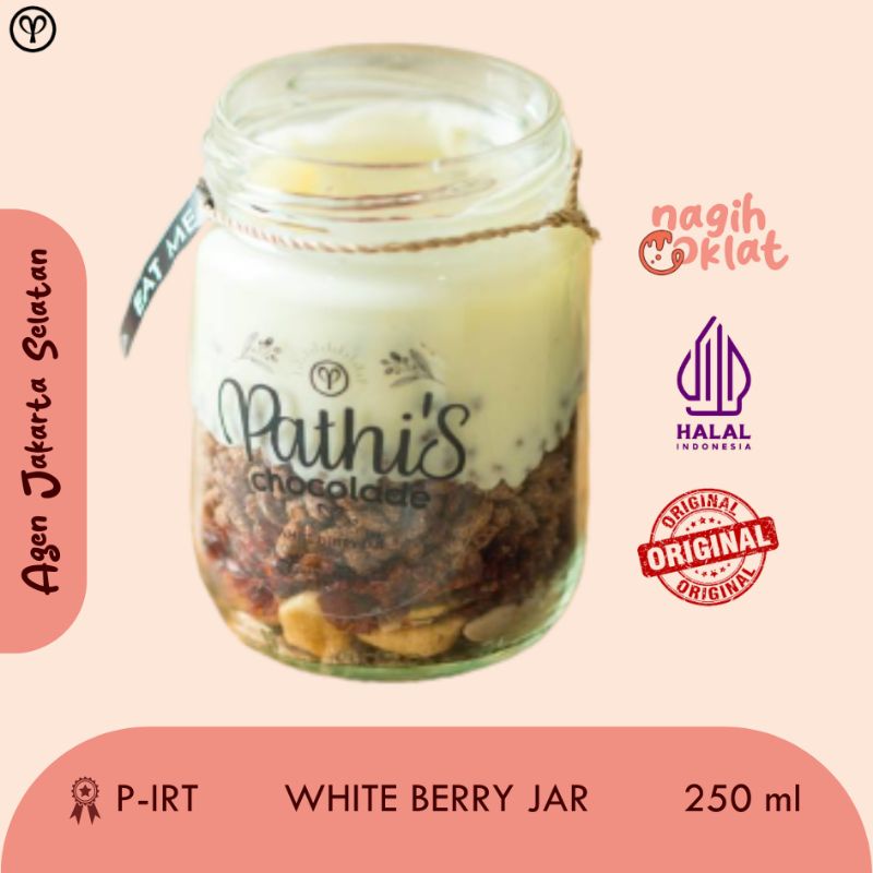 

Pathis Chocolade White Berry (Cemilan Cokelat Lumer - Choco Crunchy in Jar) - @nagihcoklat