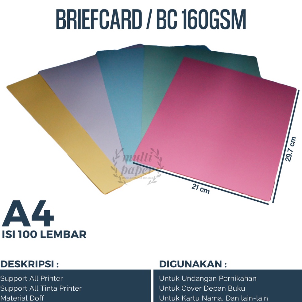 

Kertas BC A4 160 gsm isi 100 lembar / Kertas Brief Card A4 Readystock ▔)╯