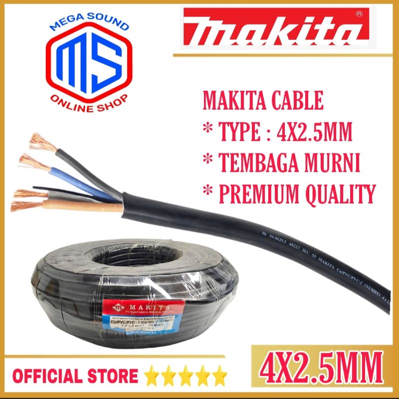 Makita Kabel Audio Speaker 4x2.5mm Tembaga Meteran