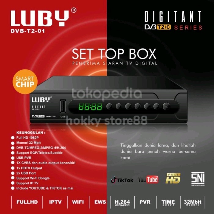 Terlaris Set Top Box Tv Digital Luby Dvb T2-01 / Receiver Siaran Digital/Stb